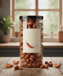 Hạt điều muối ớt cay 500g hộp nhựa trong suốt Hạt Điều Story