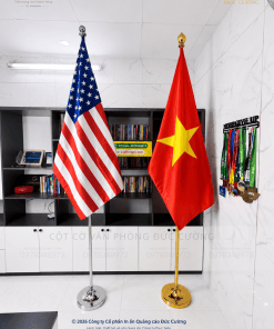 CHÂN CỜ VĂN PHÒNG – TẠO KHÔNG GIAN PHÒNG HỌP QUỐC TẾ TRANG TRỌNG & ĐẲNG CẤP