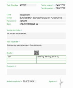 NAD+ 250mg Buffered (10 vials/kit)