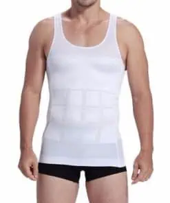 Débardeur gainant homme blanc correcteur de posture