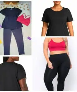 Ensemble sport femme grande taille friperie legging tshirt
