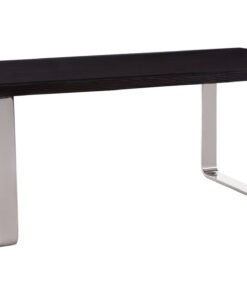 Alternative view of Kent Large Black Pinewood and Glass Dining Table