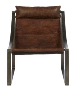 Farringdon Brown Leather Sling Chair