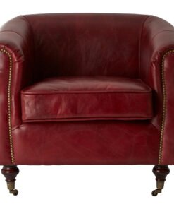 Alternative view of Hugo Deep Red Leather Armchair