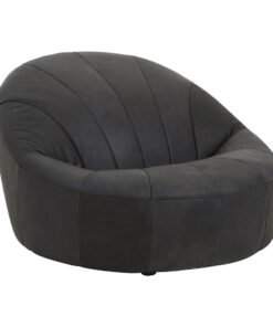 Alternative view of Farringdon Antique Black Leather Lounge Cocoon Chair