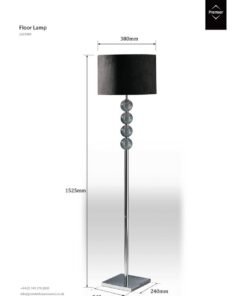 Alternative view of Mistro Black Suede Effect Shade Floor Lamp