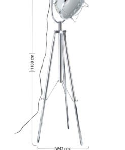 Alternative view of Industrial Revolution Tripod White Floor Lamp
