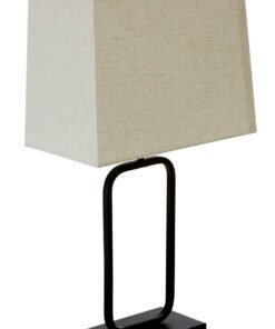 Alternative view of Lucas Natural and Black Table Lamp