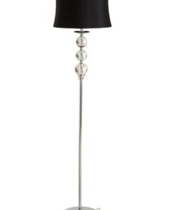 Hariot Chrome Finish with Black Shade Floor Lamp