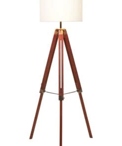 Malvern Tripod Floor Lamp With Brown Base