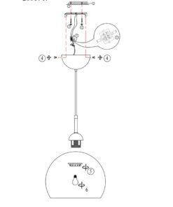 Alternative view of Osborn Chrome and White Inside Pendant Light