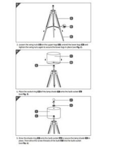 Alternative view of Malvern Tripod Floor Lamp With Brown Base