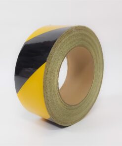 Cinta Adhesiva Reflectiva negro y Amarillo 50 yardas 5cms ancho