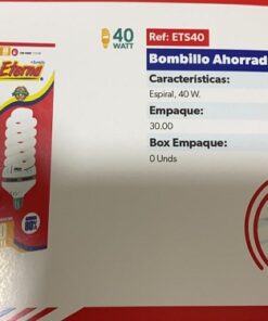 Bombillo ahorrador Eterna espiral 40w