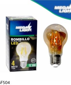 Megalight-Bombillo led E27 3000k luz cálida 4W