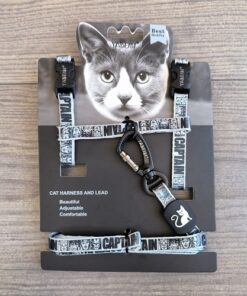 Arnés correa seguridad estampado comics gato mascotas 1
