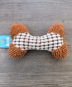 Juguete peluche hueso chillón pito sonido perros mascotas 1