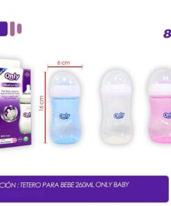 Biberón Tetero sin asas 8 onzas 260ml Only Baby
