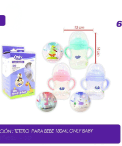 Tetero con asas para bebé 6 onzas 180ml Only Baby