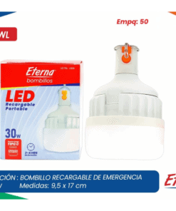 Bombillo recargable de emergencia 230kb 30W Eterna Megatoys