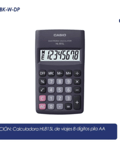 Calculadora de Viajes 8 Dígitos HL815L Negra