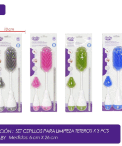 Set de Cepillos para Limpieza de Teteros Only Baby