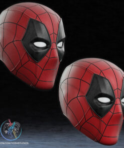 Alternative view of Spider-Pool Helmet 3D Printer STL File