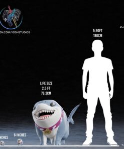 Alternative view of Life Size Jeff the Land Shark 3D Printer File STL