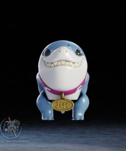 Alternative view of Jeff the Land Shark Flexi 3D Printer File STL