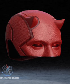 Alternative view of Daredevil Born Again Helmet 3D Printer File STL