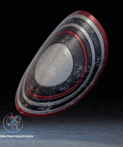 Alternative view of Bent US Agent Shield Thunderbolts 3D Printer STL File