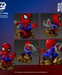 Alternative view of Spider-Man Mini 3D Printer File STL