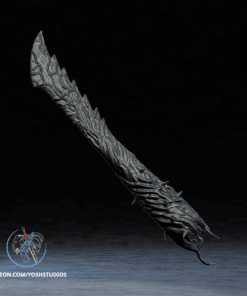 Alternative view of Agent Venom Symbiote Blade 3D Printer STL File