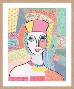 Pattern Lady I - 5cm White Border