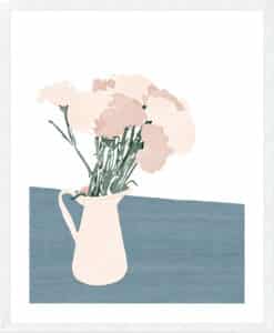 Floral No I - 5cm White Border