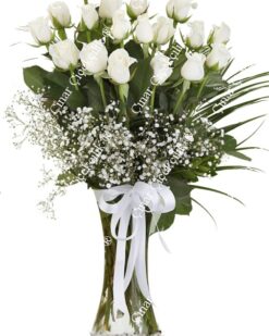 20 Beyaz Gül Buketi