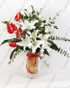 Sevgi Bahçem Bayaz Lilyum Gül C-AR144