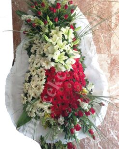 Tek Katlı Kırmızı Güllü Düğün Açılış Nikah Çiçeği