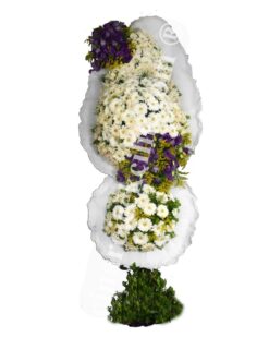 Çift Katlı Beyaz Gerbera Düğün Nişan Açılış Çiçekleri