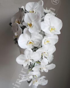 Beyaz Orkide Gelin Buketi