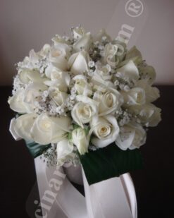 Beyaz Gül Model Gelin Buketleri