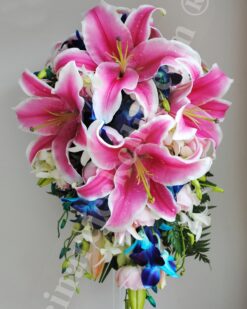 Pembe Kazablanka Gelin Buketleri