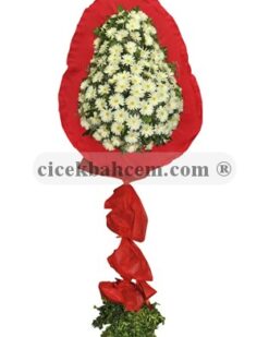 Tek Katlı Kırmızı Düğün Açılış Nikah Çelenk