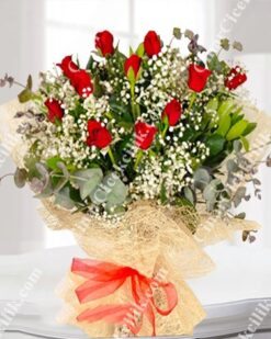 Sihirli Aşk' 11 Kırmızı Gül Buketi C-BUK118