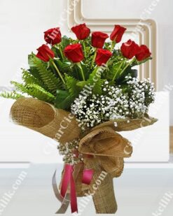 Tatlım 9 Kırmızı Gül Buketi C-BUK103