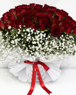 59 Adet Kırmızı Gül Buketi