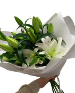 Saf Zarafet - Beyaz Lilyum Buketi