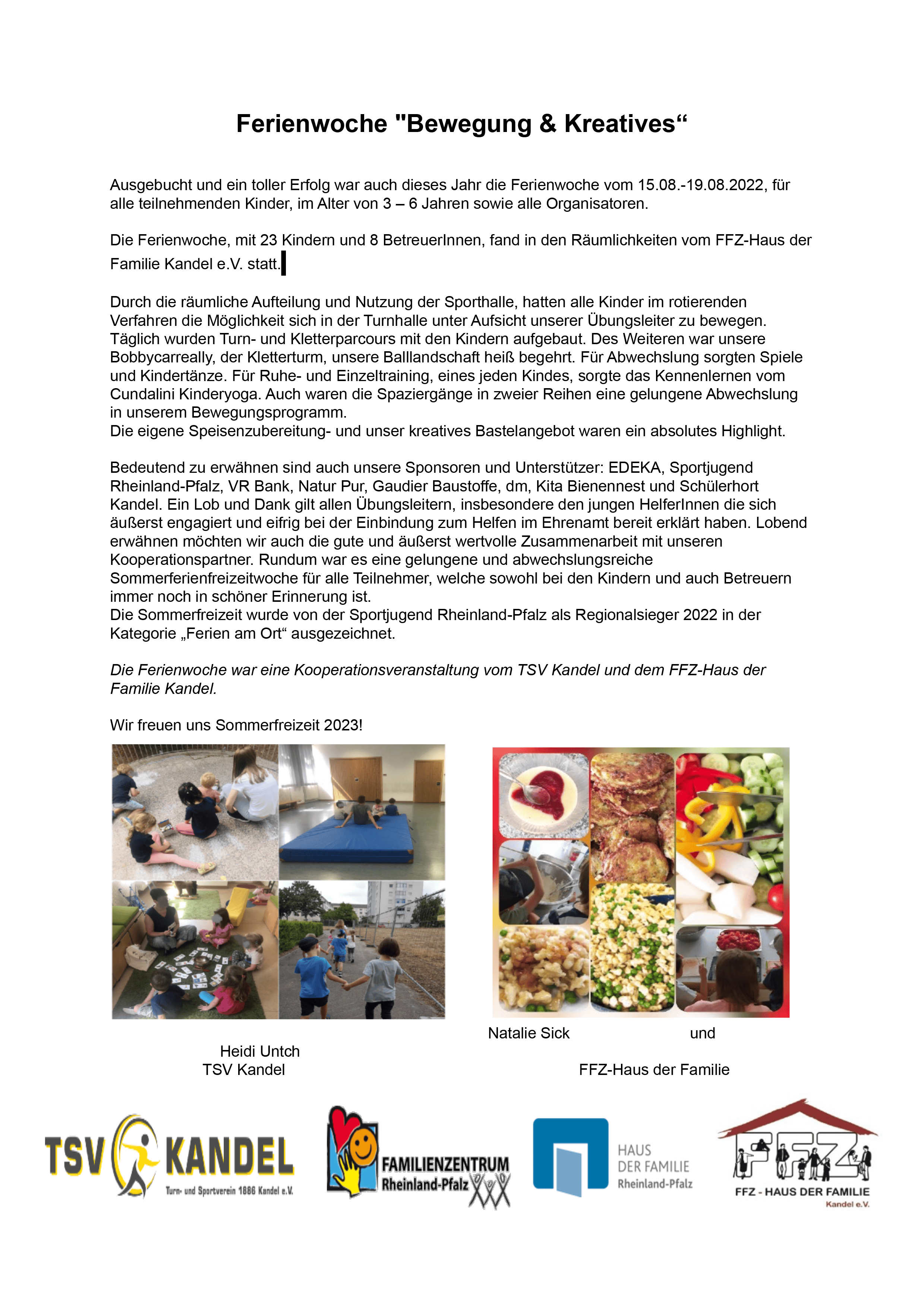 Bericht Ferienwoche 2022