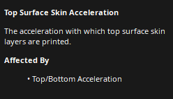 top surface skin acceleration explanation