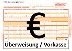 Bild Zahlung per Vorkasse/Überweisung